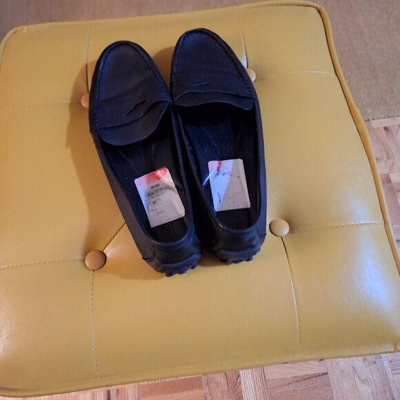 BLACK LEATHER LOAFER. - Picture 2 of 4